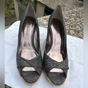 Michael Kors Metallic Espadrilles with Cork Wedge